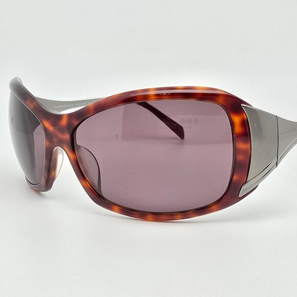 Donna Karan DK1009 3050/3 Tortoise Frame Brown Lens Sunglasses Italy 61-15-125 - Picture 1 of 12